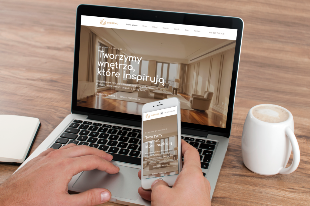 Bydremo realizacja strony dla firmy remontowej