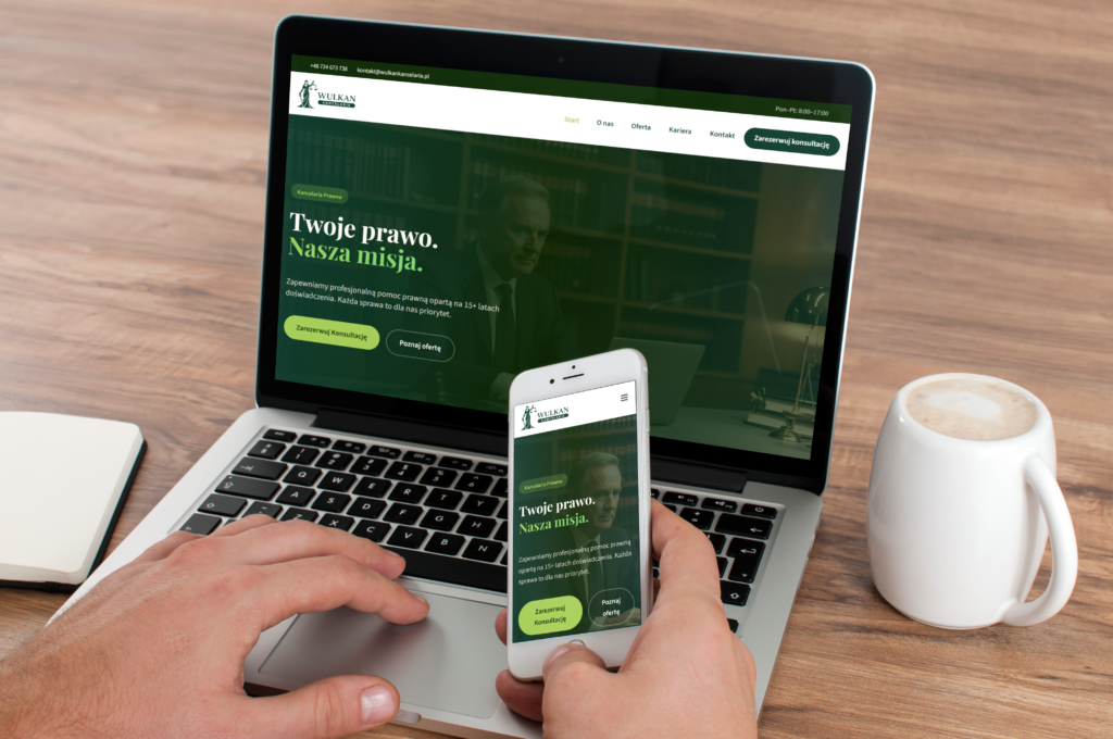kancelaria Wulkan realizacja strony internetowej - zdjęcie