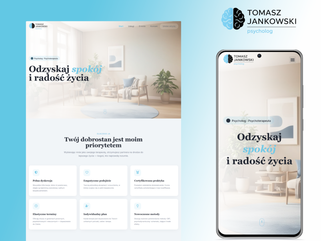 realizacja strony dla Tomasz Jankowski psycholog