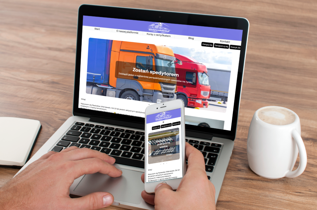 zdjęcie strony spedytorszkolenia.pl - to jedna z moich realizacji (projektów)